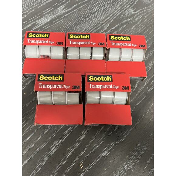 Scotch 3M Transparent Tape Glossy Finish 3/4" x 300" ea - 15 Rolls Total - Picture 1 of 4